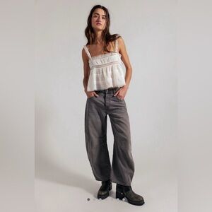 Free People Good Luck Barrel Jeans
